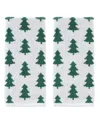 Skl Home Holiday Trees Cotton 2 Piece Hand Towel Set In Green