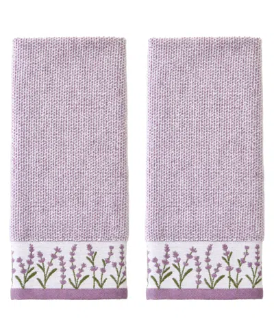 Skl Home Lavender Border Hand Towel Curved 2-piece Hand Towel Set In Purple