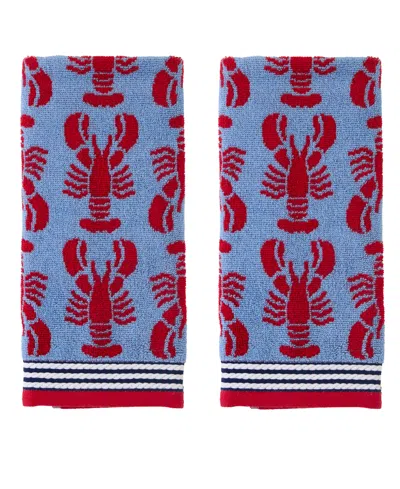 Skl Home Lobster Jacquard 2-pc. Hand Towel Set In Blue