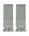 Skl Home Long Borough Turkish Cotton 2 Piece Hand Towel Set, 26" X 16" In Sage