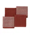 Skl Home Long Borough Turkish Cotton 4 Piece Washcloth Set, 12" X 12" In Spice