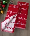 Skl Home Merry And Bright Jacquard Cotton 2-pc Hand Towel Set, 16" X 25" In Red