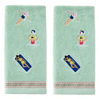 Skl Home Pool Party Emb Hand-misty Jade In Blue