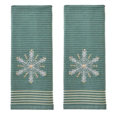 Skl Home Snowflake Hand Towel (2-pack), Green
