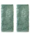 Skl Home Wispy Trees Jacquard Cotton 2 Piece Hand Towel, 16" X 26" In Sage