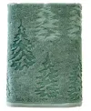 Skl Home Wispy Trees Jacquard Cotton Bath Towel, 25" X 50" In Sage