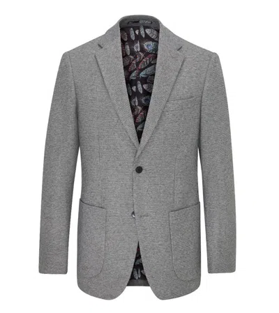 Pre-owned Skopes Men's Hastings Tailored Fit Puppytooth Jacket In Black/grey Size 52-62 In Gray