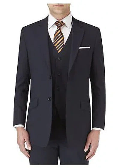 Pre-owned Skopes Men's Single Breasted Classic Fit Suit Jacket Darwin In Navy Size 34-72 In Blue