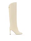 Skorpios Woman Knee Boots Ivory Size 10 Soft Leather In White