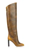 Skorpios Adriana Piper Leather Knee Boots In Brown