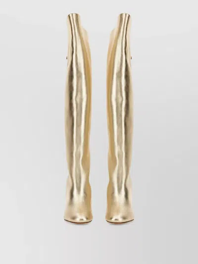 Skorpios Leather Boots In Gold