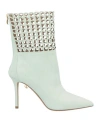 Skorpios Woman Ankle Boots Light Green Size 7.5 Leather