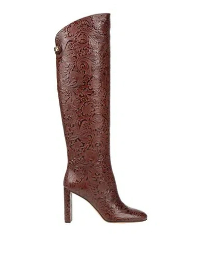 Skorpios Woman Boot Brown Size 8 Leather