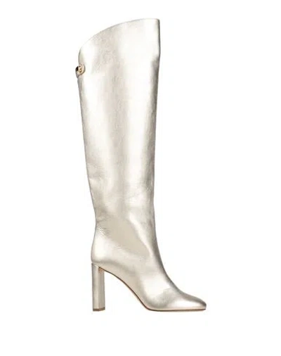 Skorpios Woman Boot Platinum Size 7.5 Leather In White