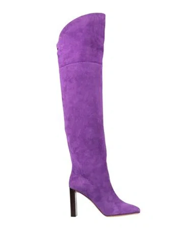 Skorpios Woman Boot Purple Size 7 Soft Leather