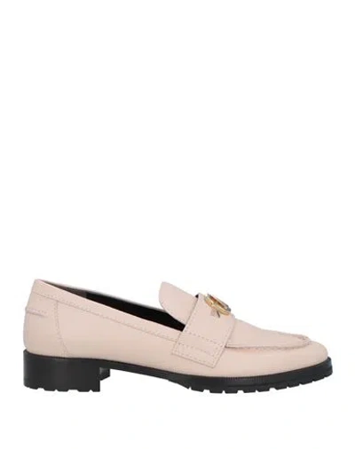 Skorpios Woman Loafers Light Pink Size 8 Leather