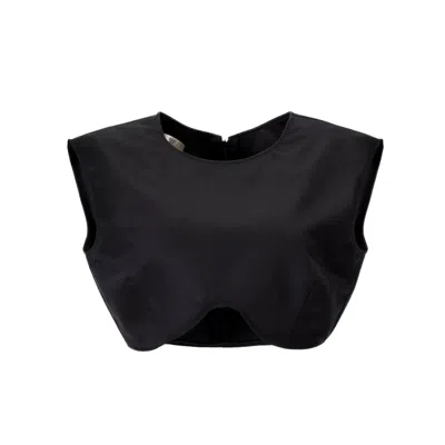 Skrt Women's Milla Cropped Black Top