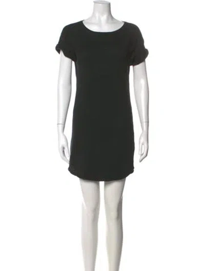 Pre-owned Skull Cashmere Bateau Neckline Mini Dress In Black