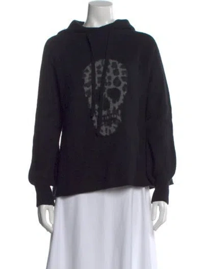 Pre-owned Skull Cashmere Cashmere Animal Print Sweater In Black