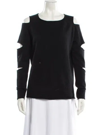 Pre-owned Skull Cashmere Cashmere Bateau Neckline Sweater In Black