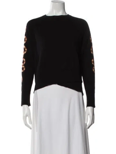 Pre-owned Skull Cashmere Cashmere Bateau Neckline Sweater In Black