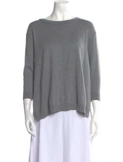 Pre-owned Skull Cashmere Cashmere Bateau Neckline Sweater In Gray