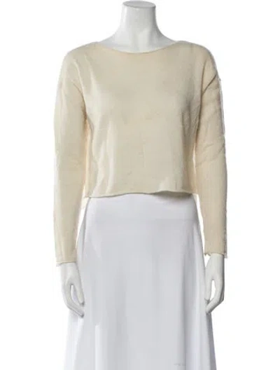 Pre-owned Skull Cashmere Cashmere Bateau Neckline Sweater In Neutral