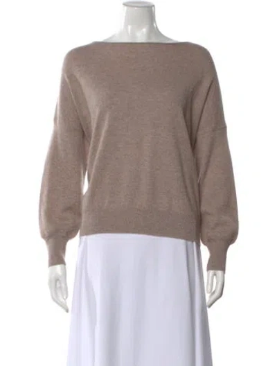 Pre-owned Skull Cashmere Cashmere Bateau Neckline Sweater In Neutral