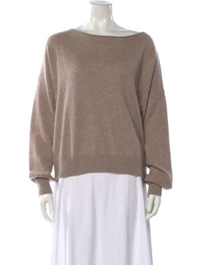 Pre-owned Skull Cashmere Cashmere Bateau Neckline Sweater In Neutrals