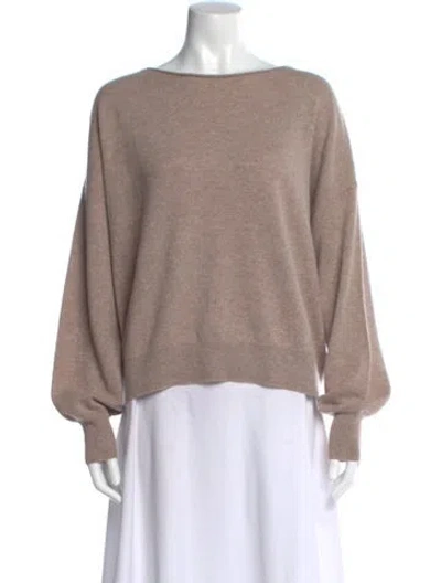 Pre-owned Skull Cashmere Cashmere Bateau Neckline Sweater W/ Tags In Neutral