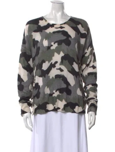 Pre-owned Skull Cashmere Cashmere Camouflage Print Sweater In Black/green/grey