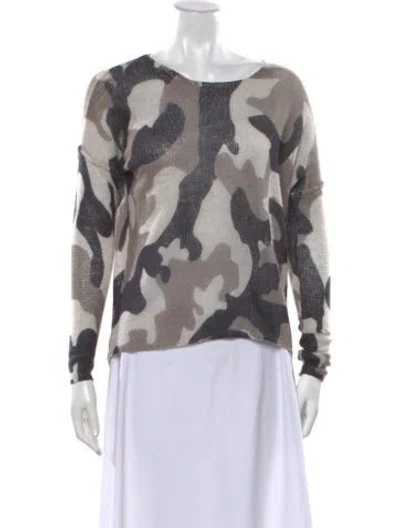 Pre-owned Skull Cashmere Cashmere Camouflage Print Sweater In Multicolor