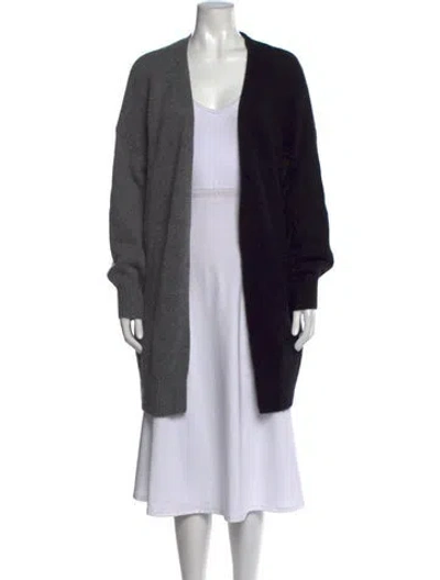 Pre-owned Skull Cashmere Cashmere Colorblock Pattern Sweater In Grey