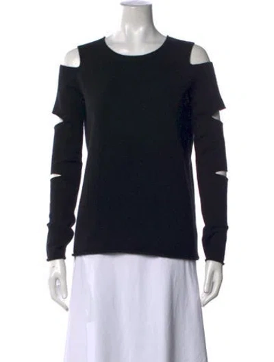 Pre-owned Skull Cashmere Cashmere Crew Neck Sweater In Black