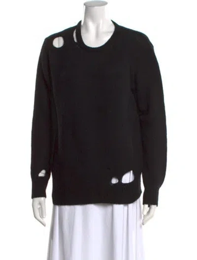 Pre-owned Skull Cashmere Cashmere Crew Neck Sweater In Black