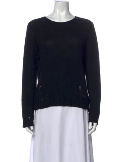 Pre-owned Skull Cashmere Cashmere Crew Neck Sweater In Black