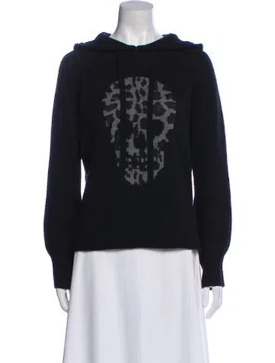 Pre-owned Skull Cashmere Cashmere Graphic Print Sweater In Black