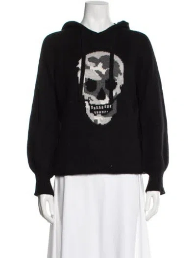 Pre-owned Skull Cashmere Cashmere Graphic Print Sweater In Black