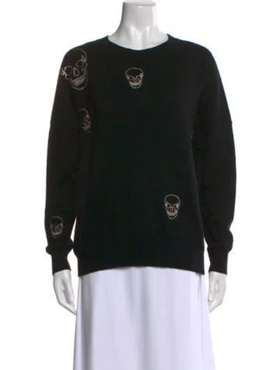 Pre-owned Skull Cashmere Cashmere Graphic Print Sweater In Black