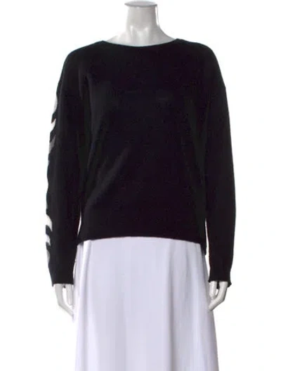 Pre-owned Skull Cashmere Cashmere Graphic Print Sweater In Black