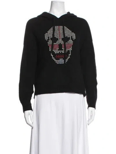 Pre-owned Skull Cashmere Cashmere Graphic Print Sweater In Black