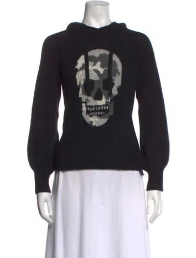 Pre-owned Skull Cashmere Cashmere Graphic Print Sweater In Black
