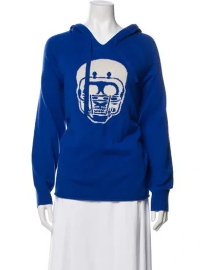 Pre-owned Skull Cashmere Cashmere Graphic Print Sweater In Blue