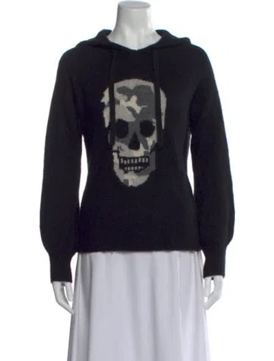 Pre-owned Skull Cashmere Cashmere Graphic Print Sweater In Blue