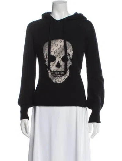 Pre-owned Skull Cashmere Cashmere Graphic Print Sweater In Gray