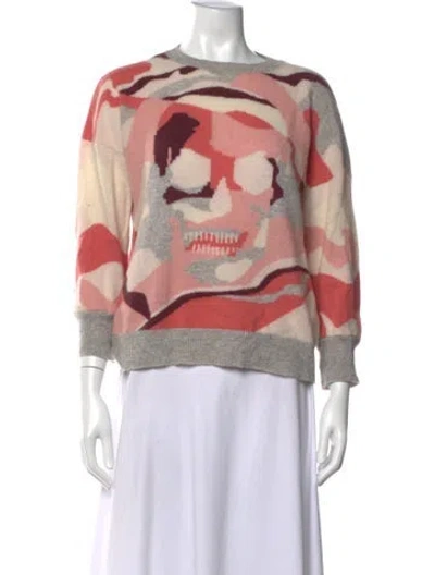 Pre-owned Skull Cashmere Cashmere Graphic Print Sweater In Multicolor