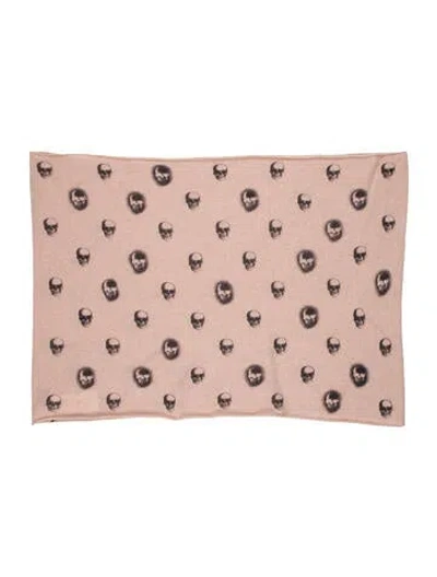 Pre-owned Skull Cashmere Cashmere Graphic Print Sweater In Pink