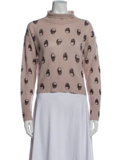 Pre-owned Skull Cashmere Cashmere Graphic Print Sweater In Purple