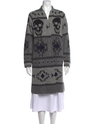 Pre-owned Skull Cashmere Cashmere Graphic Print Sweater W/ Tags In Multi