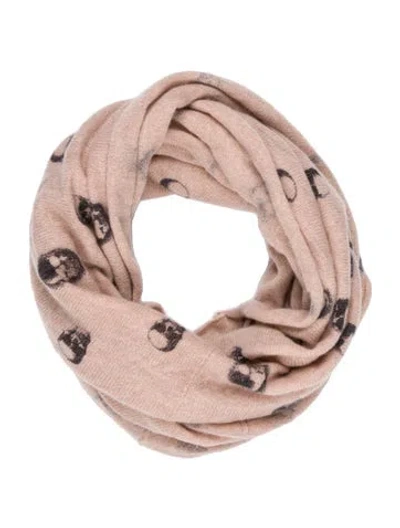 Pre-owned Skull Cashmere Cashmere Infinity Scarf In Pink